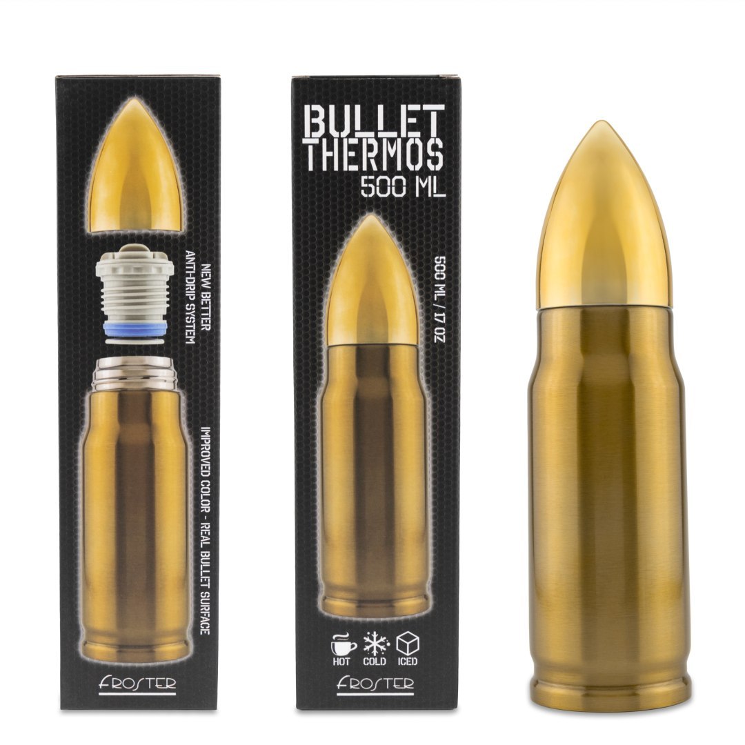 Kubek Termos Pocisk 500 ml - prezent dla faceta - broń militaria survival